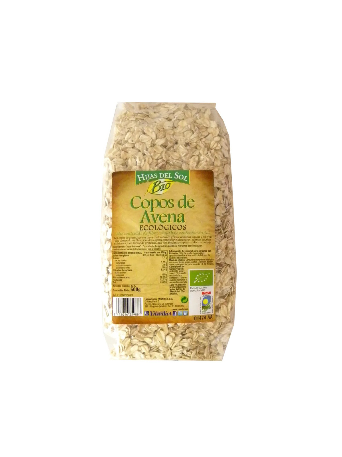 Ynsadiet Flocons d'Avoine 500g