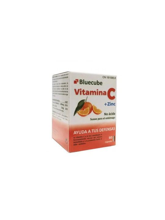 Bluecube Vitamine C Zinc 60 Gélules