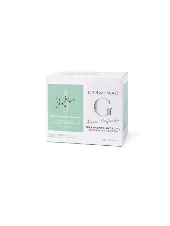 Germinal Action Profonde Anti-Âge Peaux Mixtes et Grasses 30 Ampoules