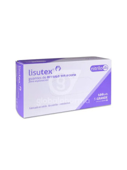 Lisutex Gants en Nitrile Sans Poudre Taille Grande 100 Unités