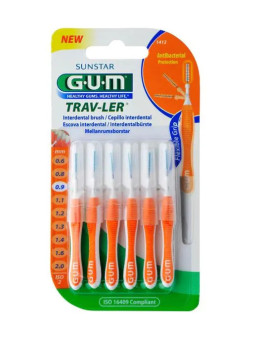 GUM Trav-Ler Brossette Interdentaire 0,9mm 6 Unités