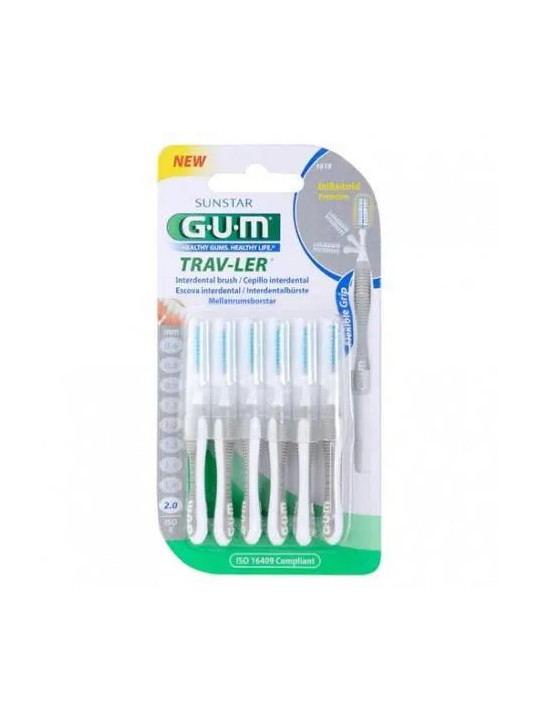 GUM Brossettes Interdentaires Coniques 1618 2mm 6 pièces