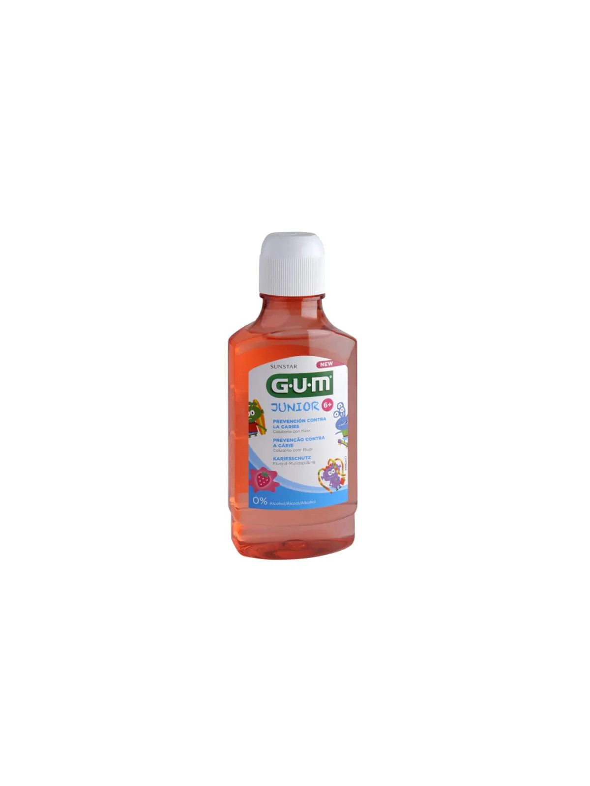 GUM Junior Bain de Bouche Saveur Fraise dès 6 ans 300ml