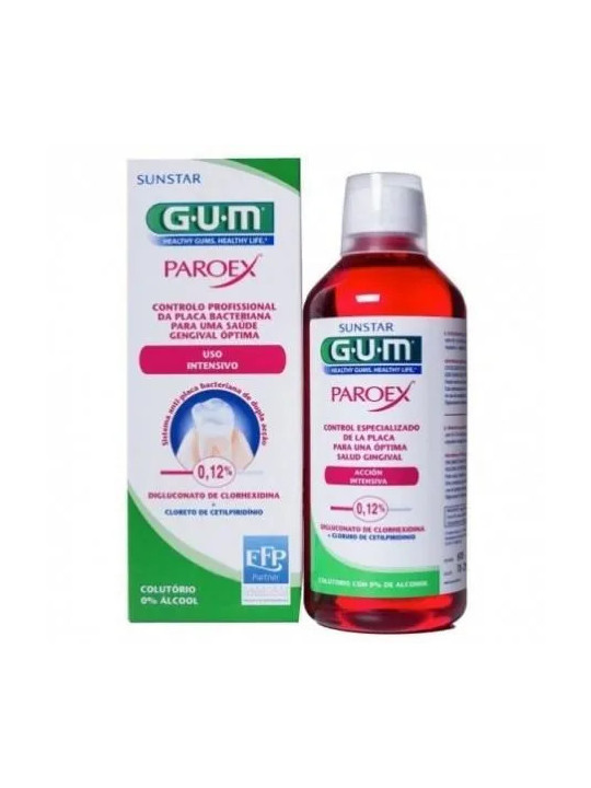 GUM Paroex Bain de Bouche Traitement Anti-Plaque 300ml