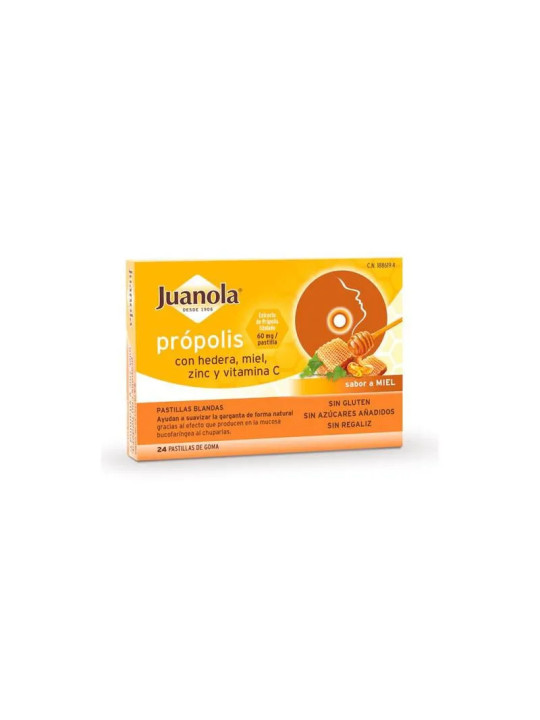 Juanola Propolis Hedera Saveur Miel 24 Pastilles