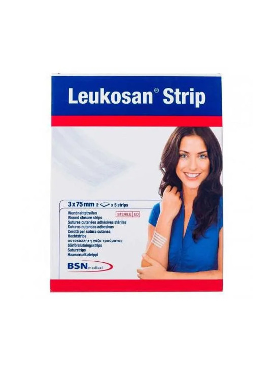 BSN Medical Leukosan Strip Bandelettes de Suture 3x75mm 5 Bandelettes