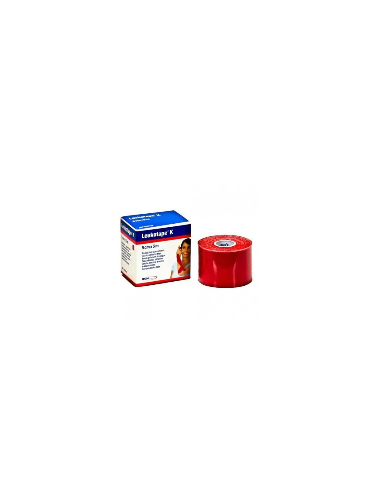 Leucotape K Bande Élastique Adhésive Rouge 5cm x 5m