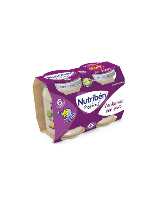 Nutribén Potito Dîner Bipack Petits Légumes à la Dinde 2x190g