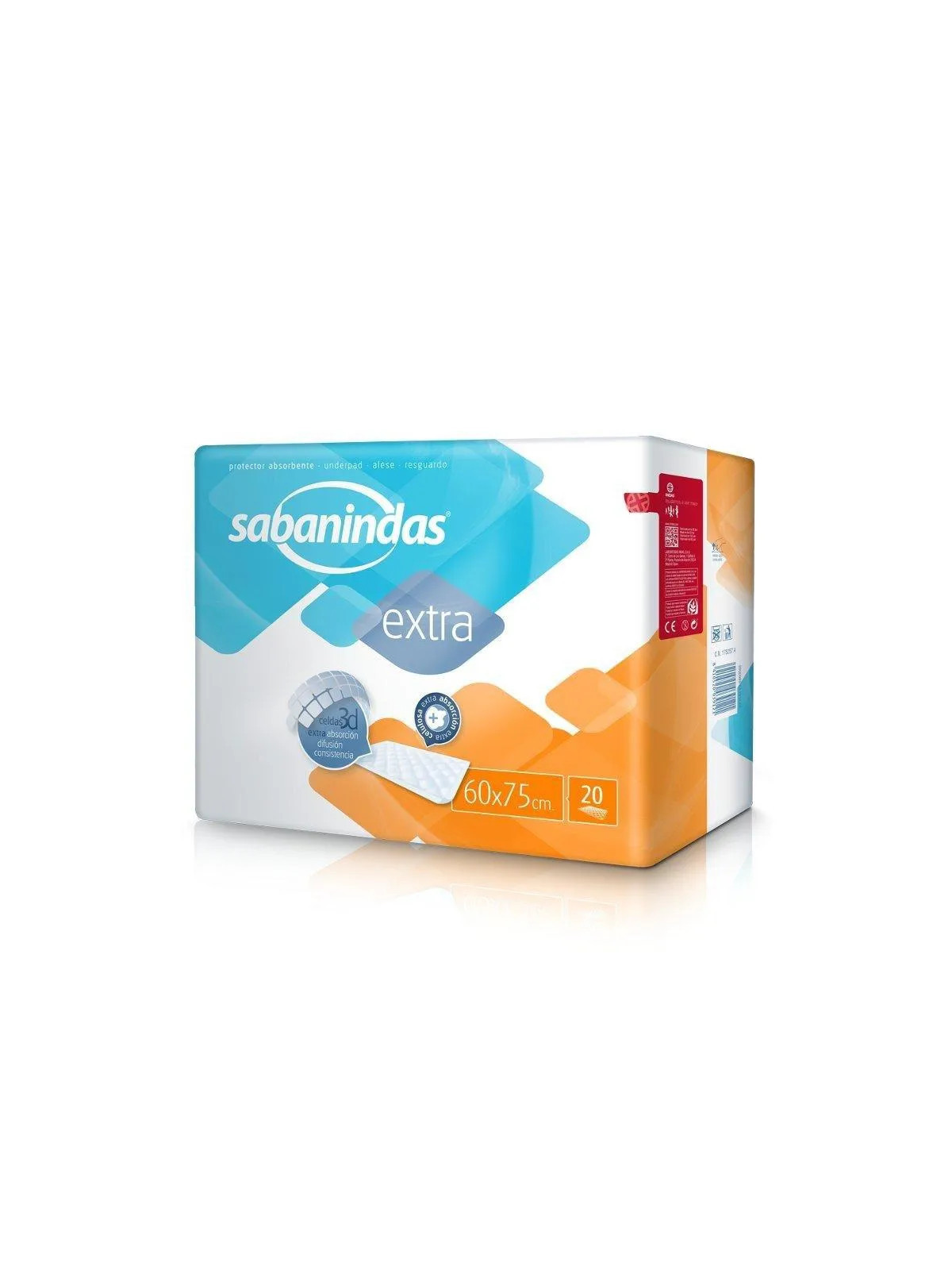 Sabanindas Extra Protège-Lit 60x75cm 20 Unités
