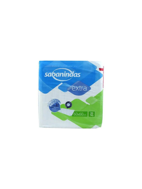 Sabanindas Extra Protect Protège-Lit 60x60cm 20 Unités