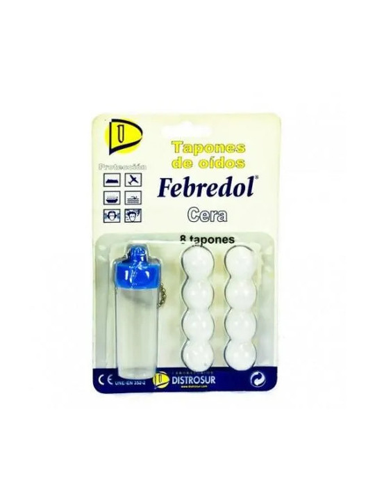 Febredol Bouchons d'Oreilles en Cire 8 Unités