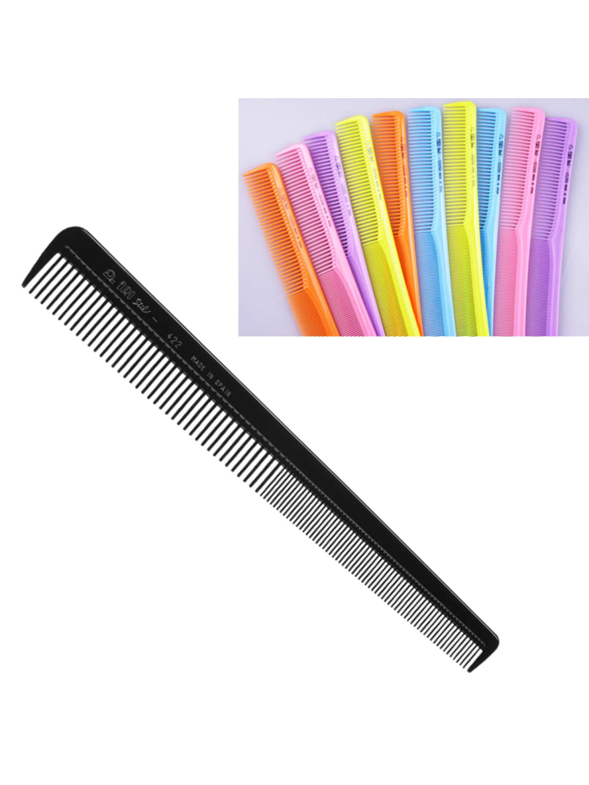 Eurostil Peigne Coiffeur 18cm Couleurs 1 unité