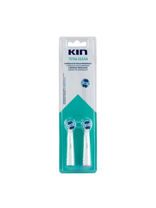 Kin Brosse à Dents Électrique Total Clean - Têtes de Remplacement 2 unités