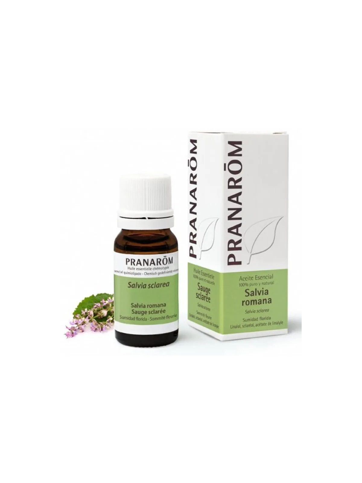 Pranarôm Huile Essentielle de Sauge Sclarée (Salvia Sclarea) 10ml