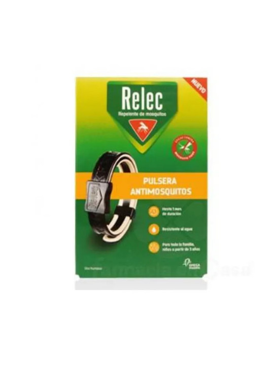 Relec Black Bracelet Anti-Moustiques