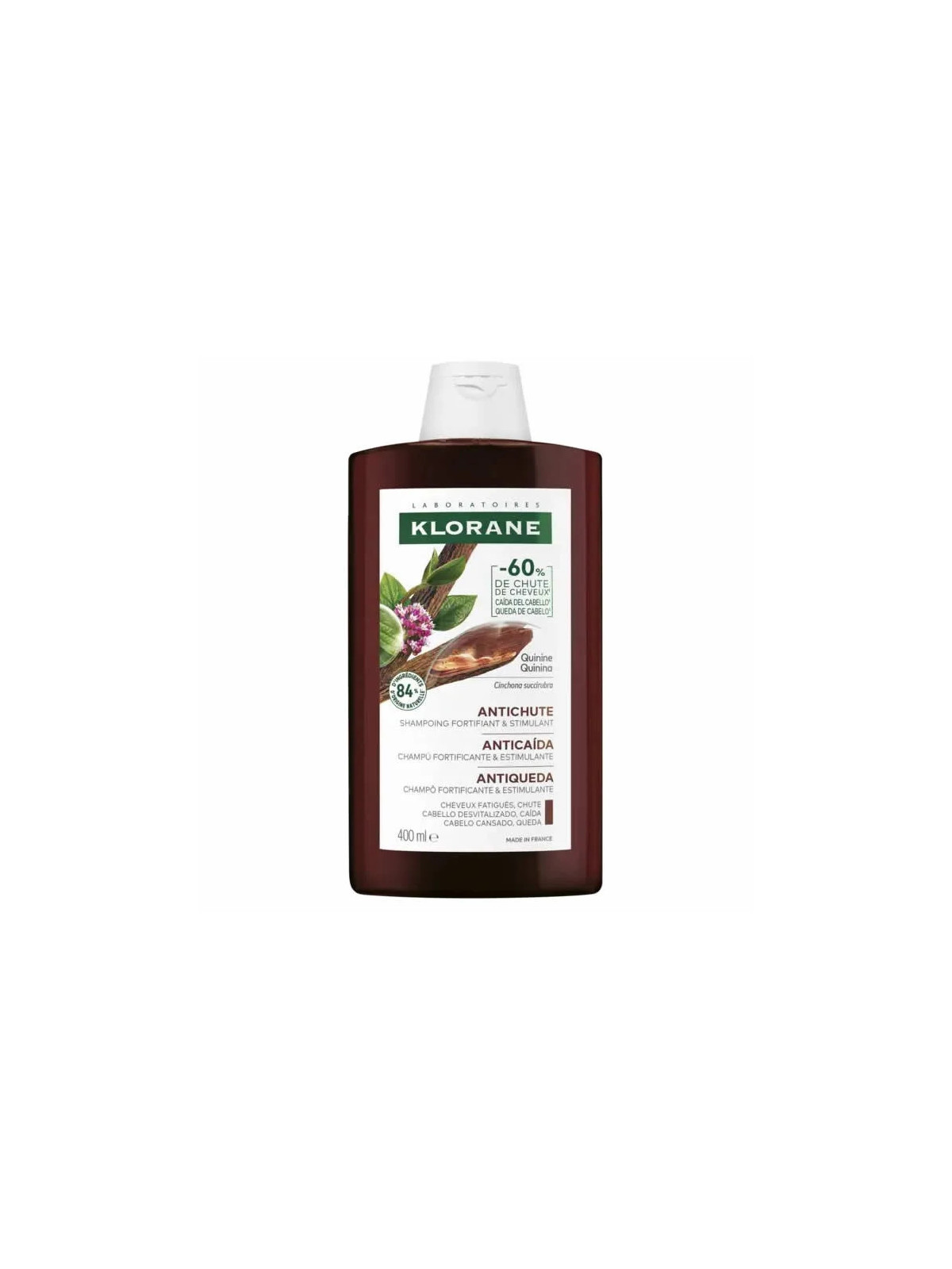 Klorane Shampooing Fortifiant et Stimulant à la Quinine 400ml