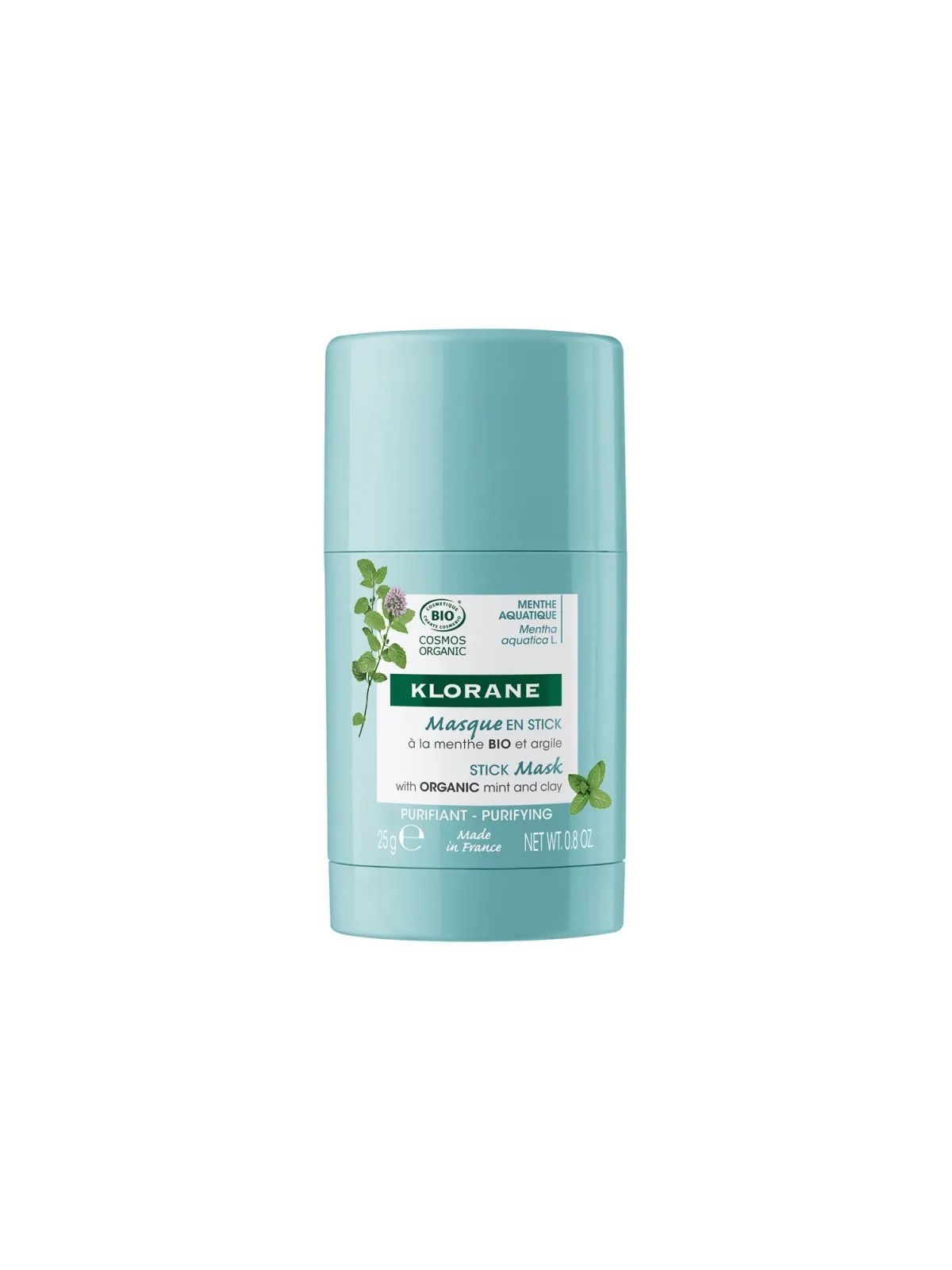 Klorane Masque Stick Purifiant à la Menthe Aquatique 25g