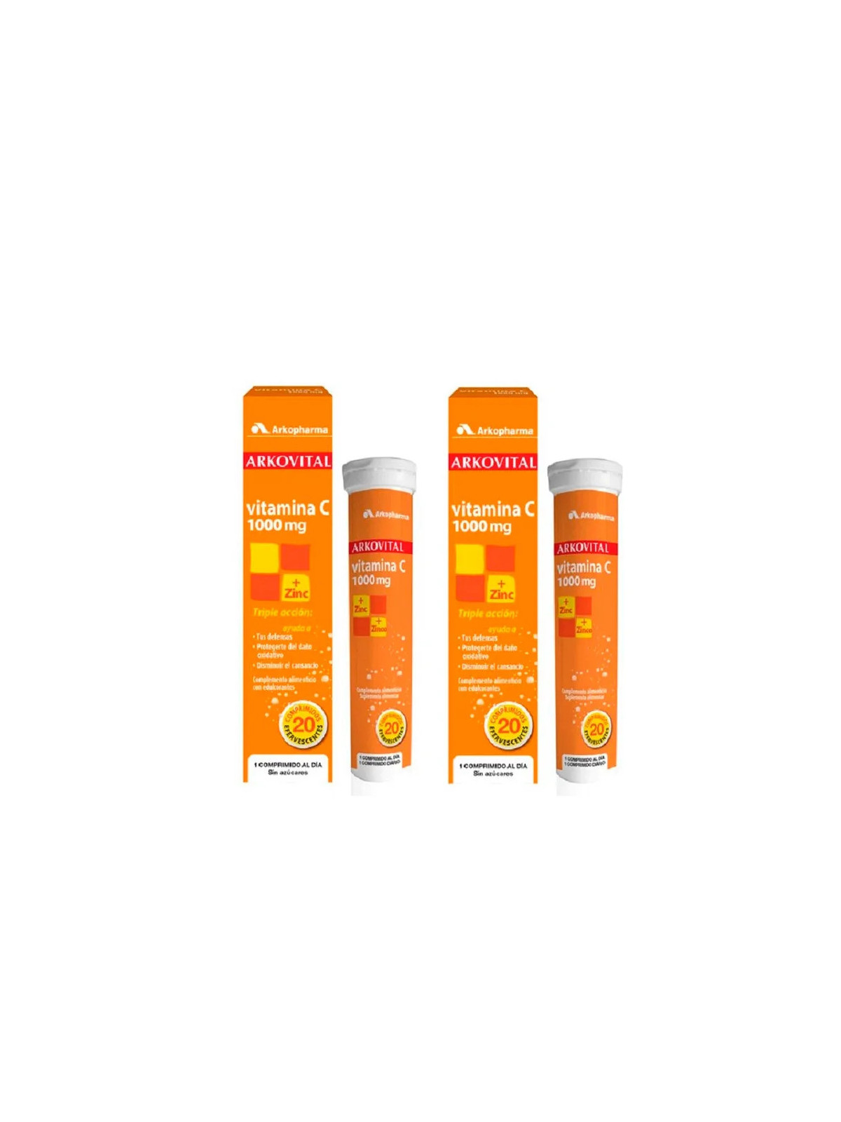 Arkopharma Arkovital Vitamine C 20 Comprimés Effervescents Duplo