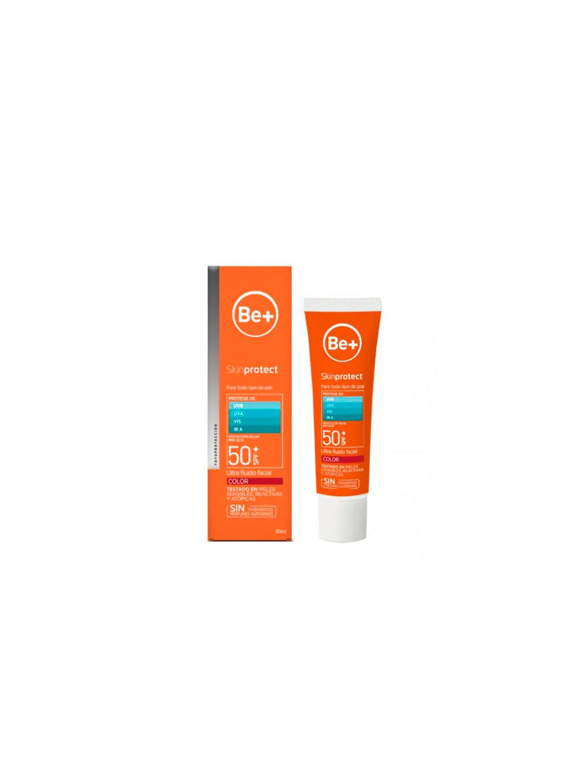 Be+ Skin Protect Crème Solaire Teintée Visage SPF50+ 50ml