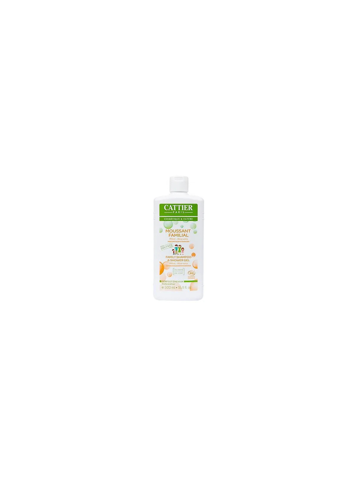 Cattier Paris Gel Douche et Shampooing Sans Sulfates 500ml