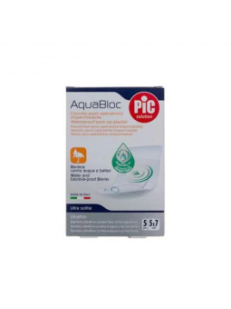 Pic Aquabloc Pansement Stérile Postopératoire avec Bactéricide 5x7cm 5 unités