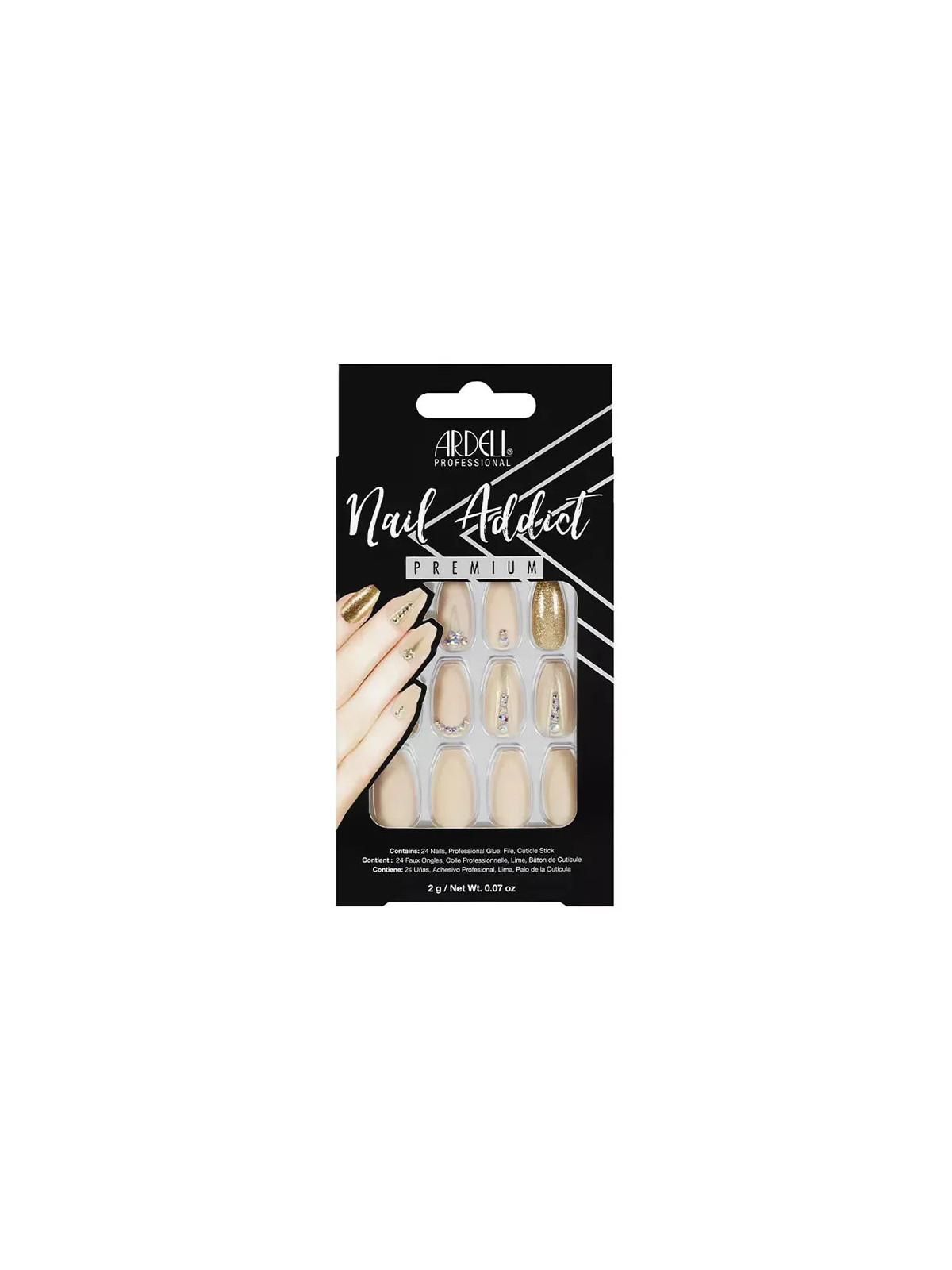 Ardell Nail Addict Nude Jeweled Faux Ongles