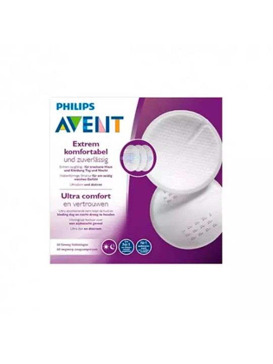 Avent Coussinets d'Allaitement Absorbants 60 pièces