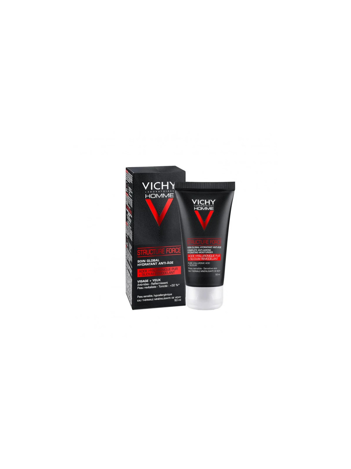 Vichy Homme Structure Force Soin Hydratant Anti-Âge Peau Sensible 50ml