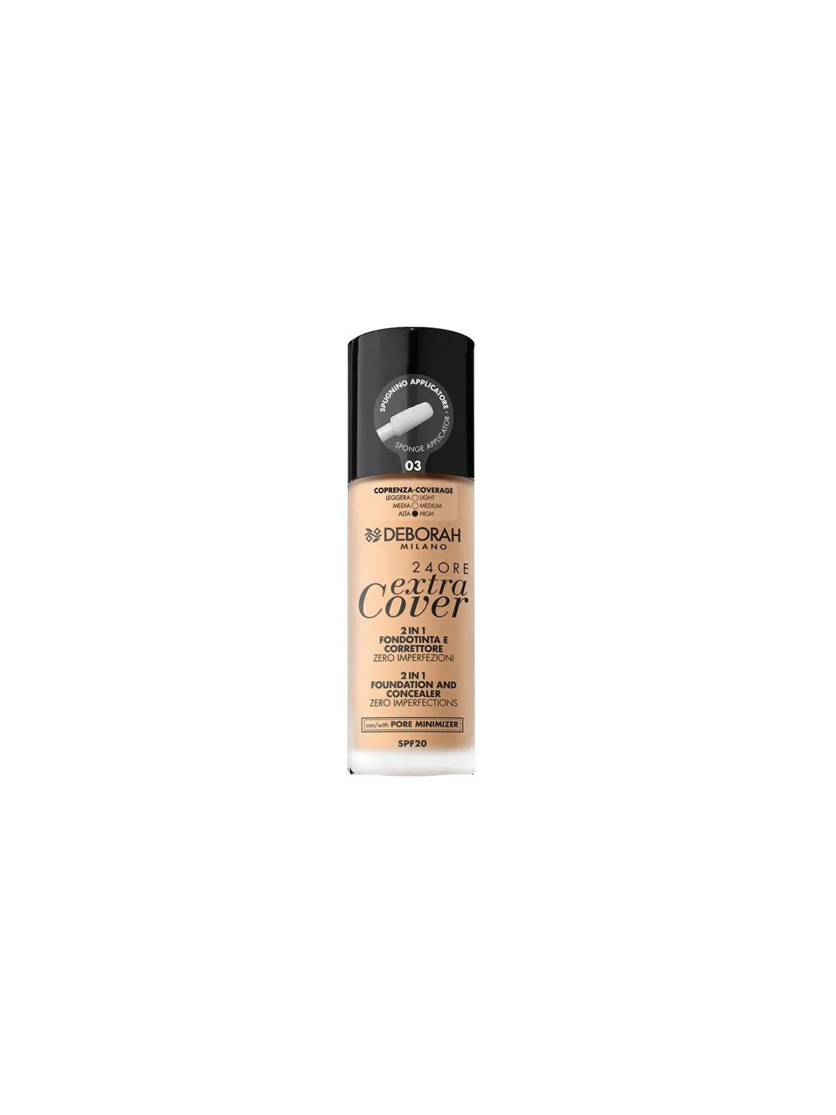 Deborah Milano 24 Ore Extra Cover 2 en 1 SPF20 Teinte 03 30ml