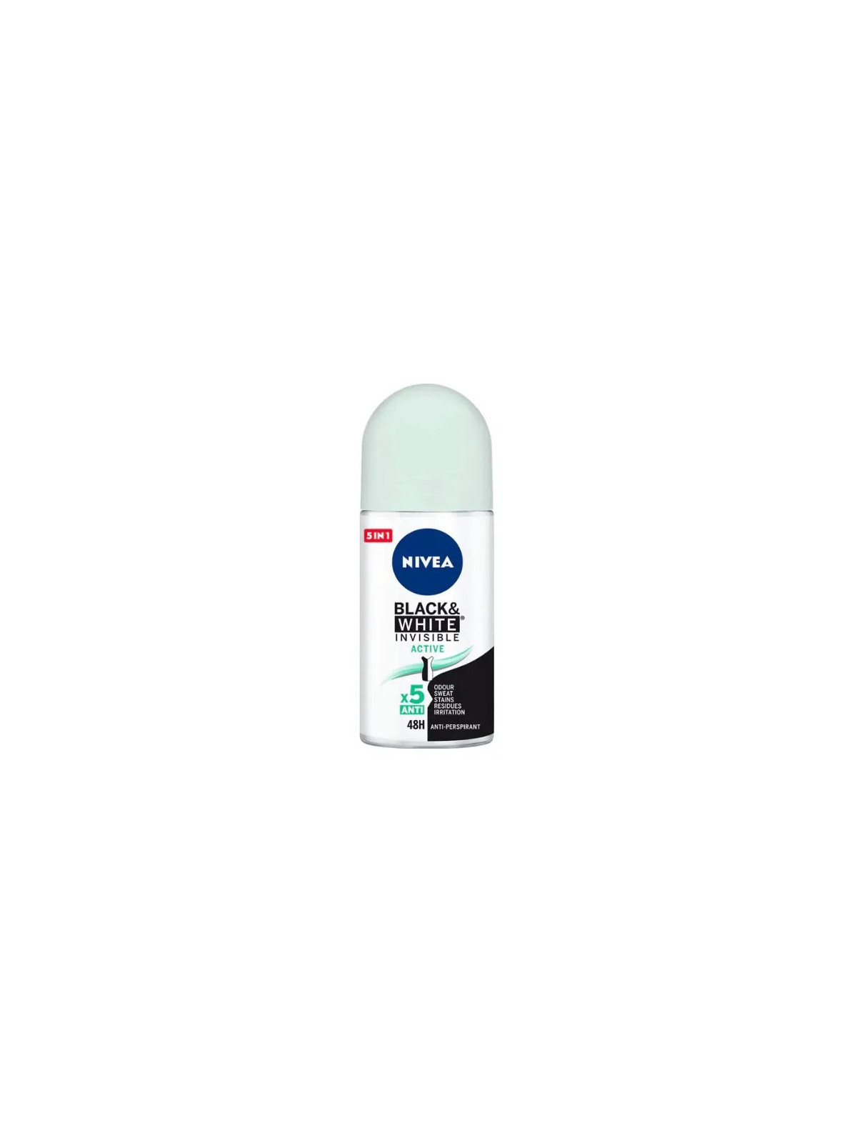 Nivea Black & White Invisible Active Déodorant Roll-On 50ml