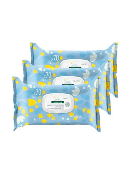 Klorane Bébé Lingettes Nettoyantes Douces au Calendula 3x70 Unités