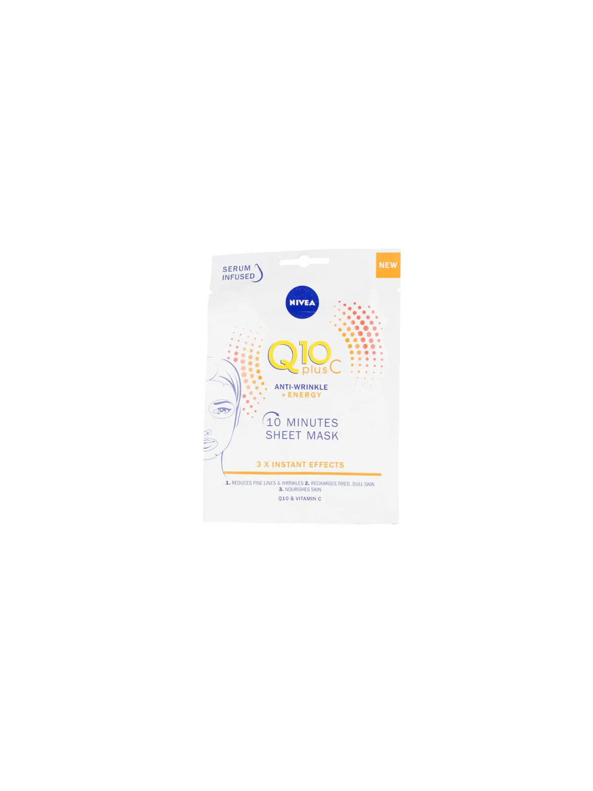 Nivea Q10+Vitamin C Masque Anti-Rides Énergisant Visage