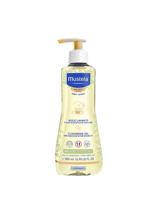 Mustela Bébé Huile Lavante Peaux Sèches 500ml