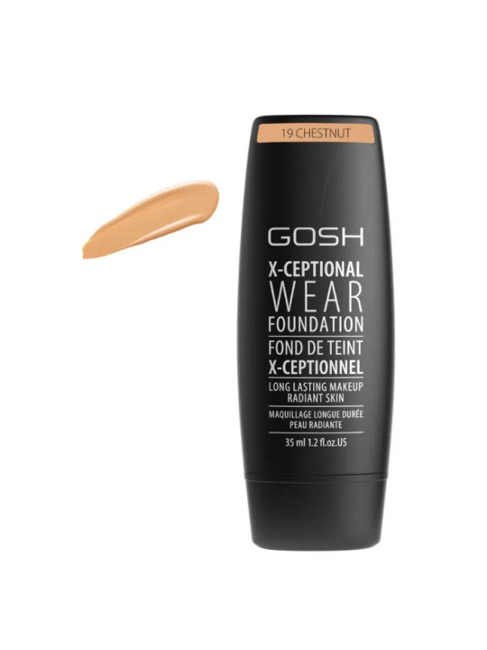 GOSH X-Ceptional Wear Foundation Long Lasting Makeup 19 Chestnut 35ml