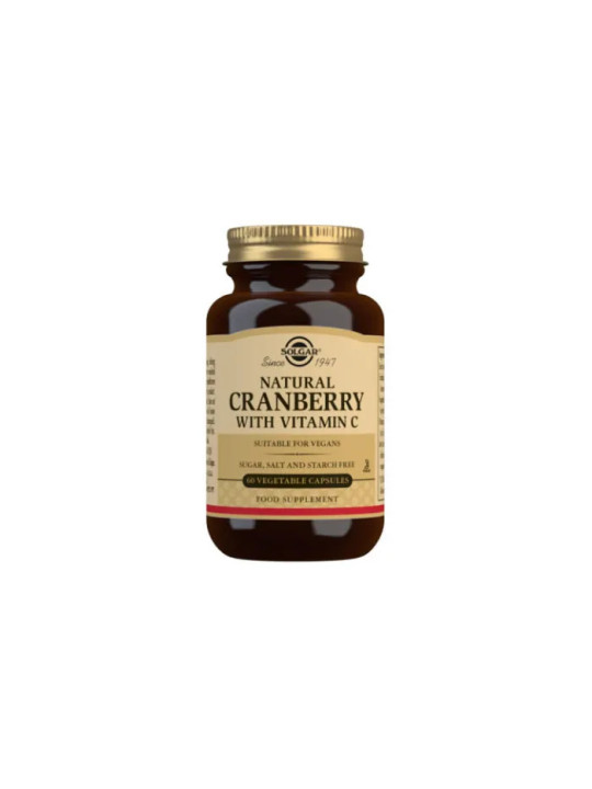 Solgar Cranberry Naturel avec Vitamine C Gélules Végétales - Boîte de 60