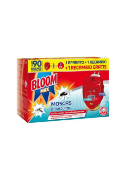 Bloom Max Mouches & Moustiques Diffuseur Électrique + 2 Recharges