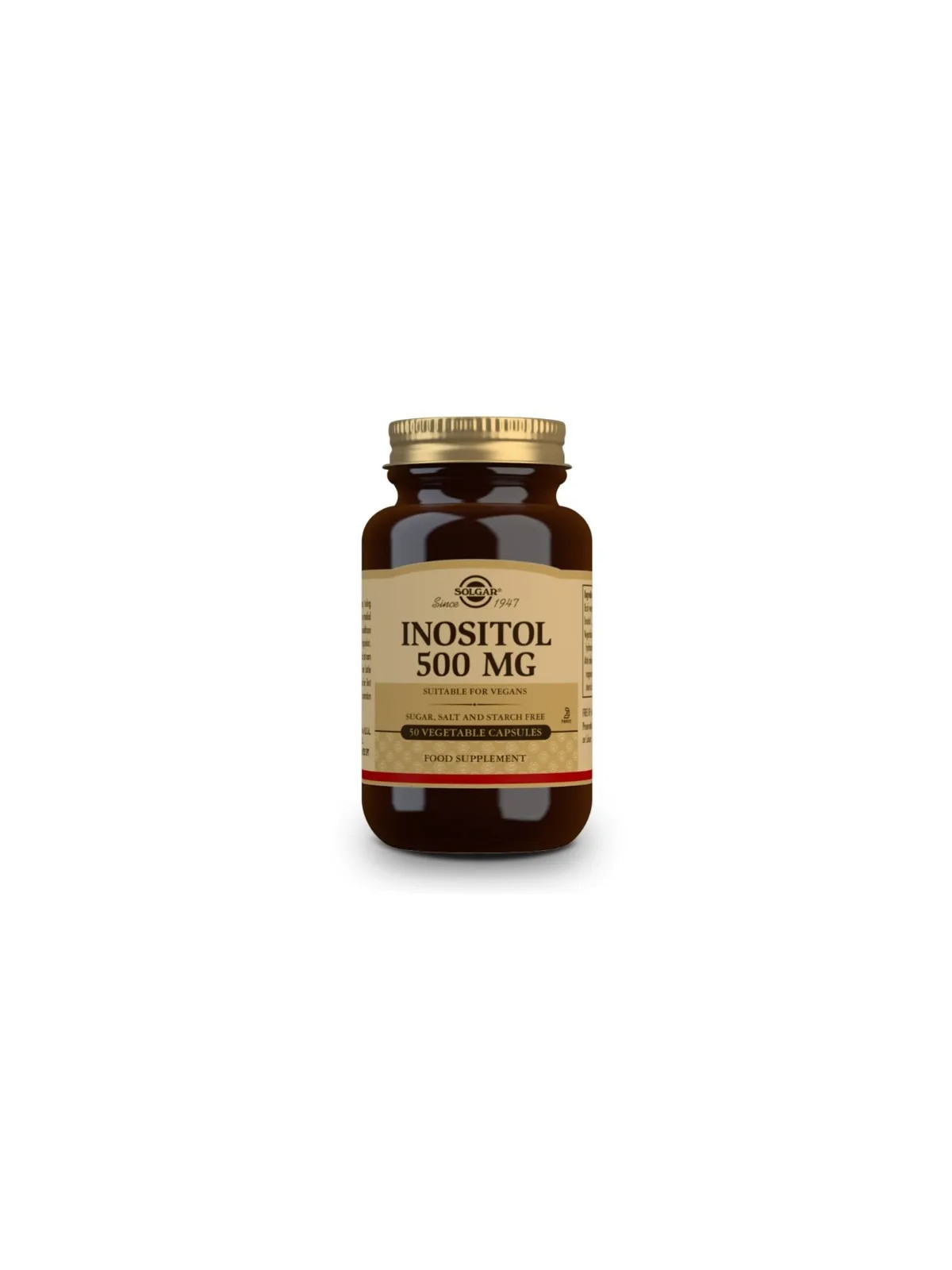 Solgar Inositol 500mg 50 Gélules Végétales