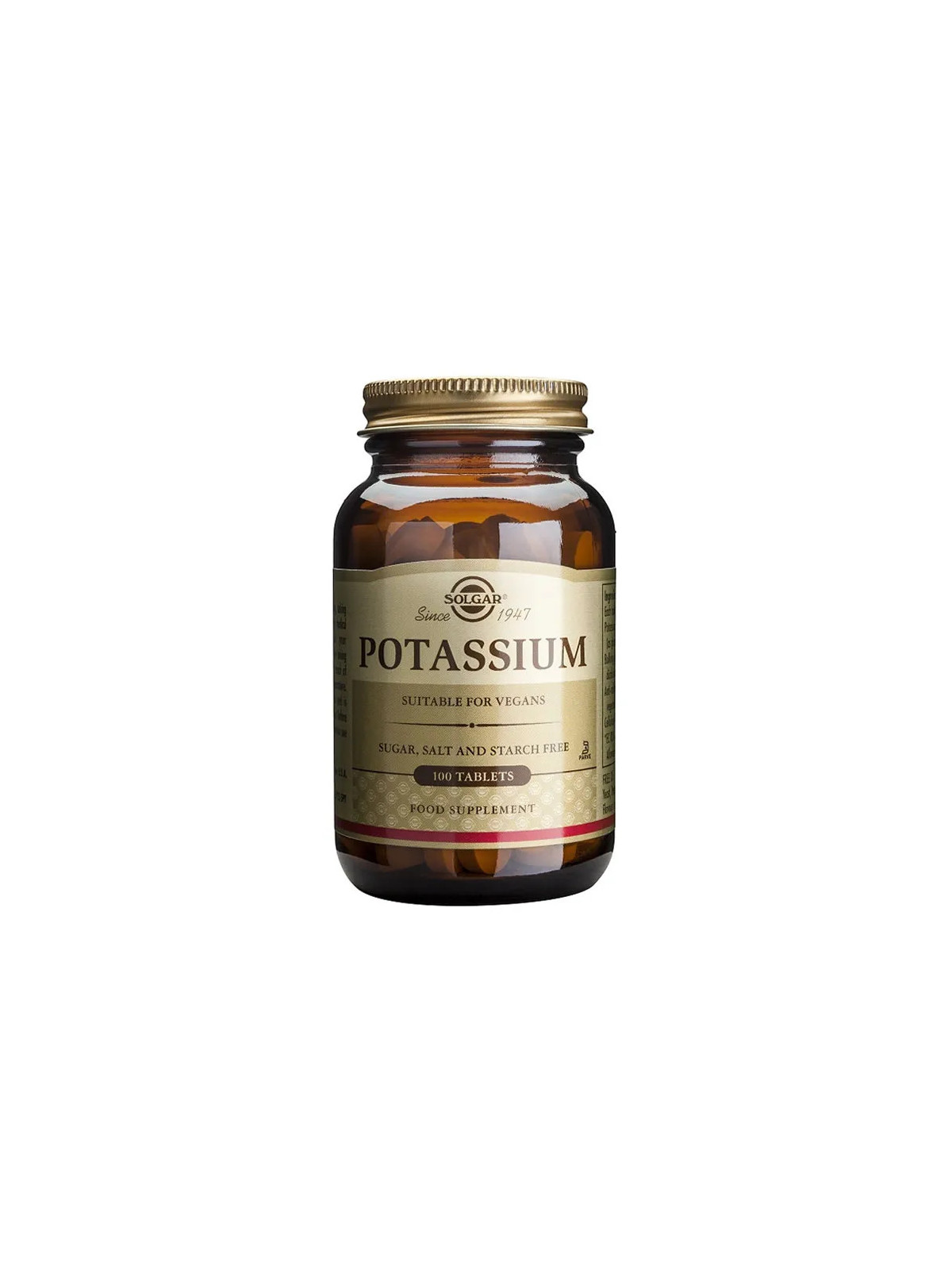 Solgar Gluconate de Potassium 100 Comprimés
