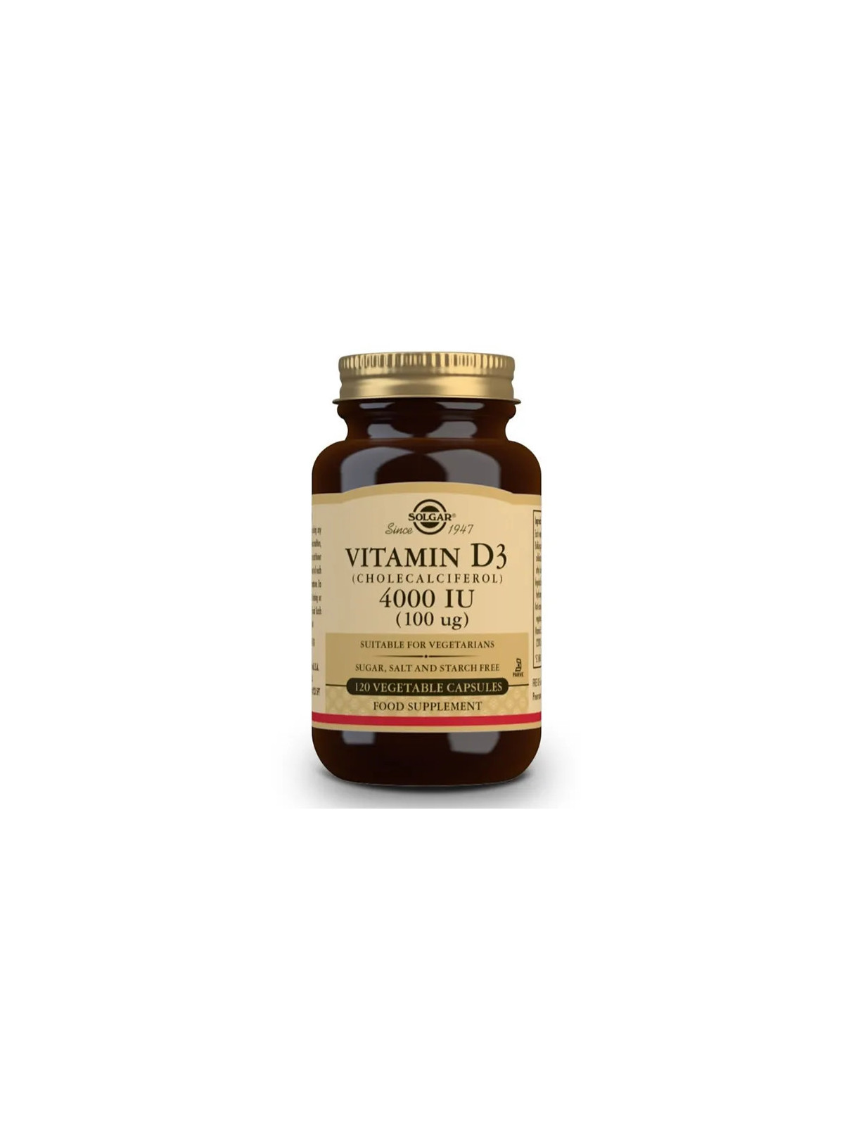 Solgar Vitamine D3 4000 UI (100mcg) 120 Capsules