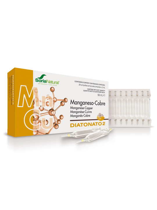 Soria Natural Diatonato 2 Manganèse-Cuivre 28 Ampoules x 2 ml