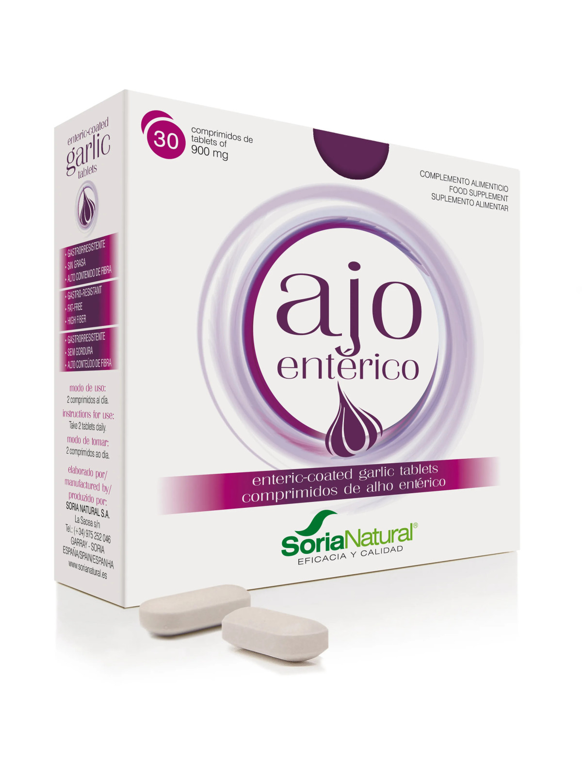Soria Ail Entérique 30 Comprimés