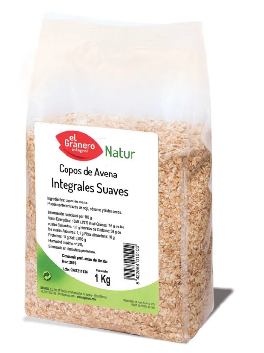 Granero Flocons d'Avoine Complète Fins 1kg