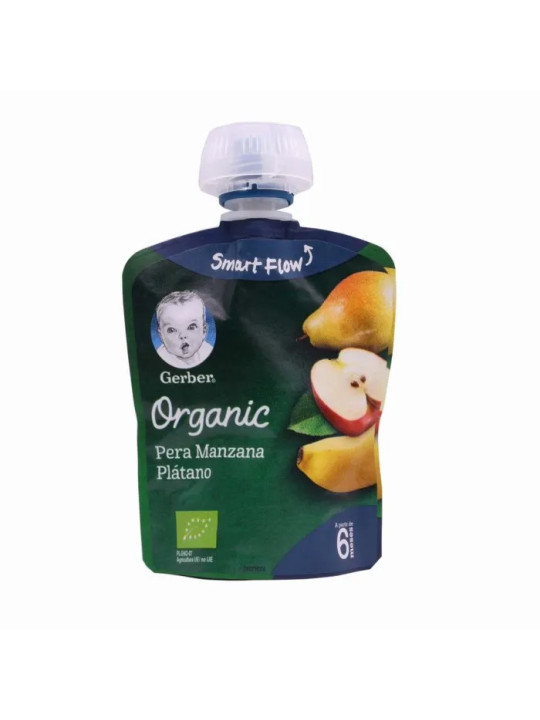 Gerber Organic Poire Pomme Banane 4 Unités