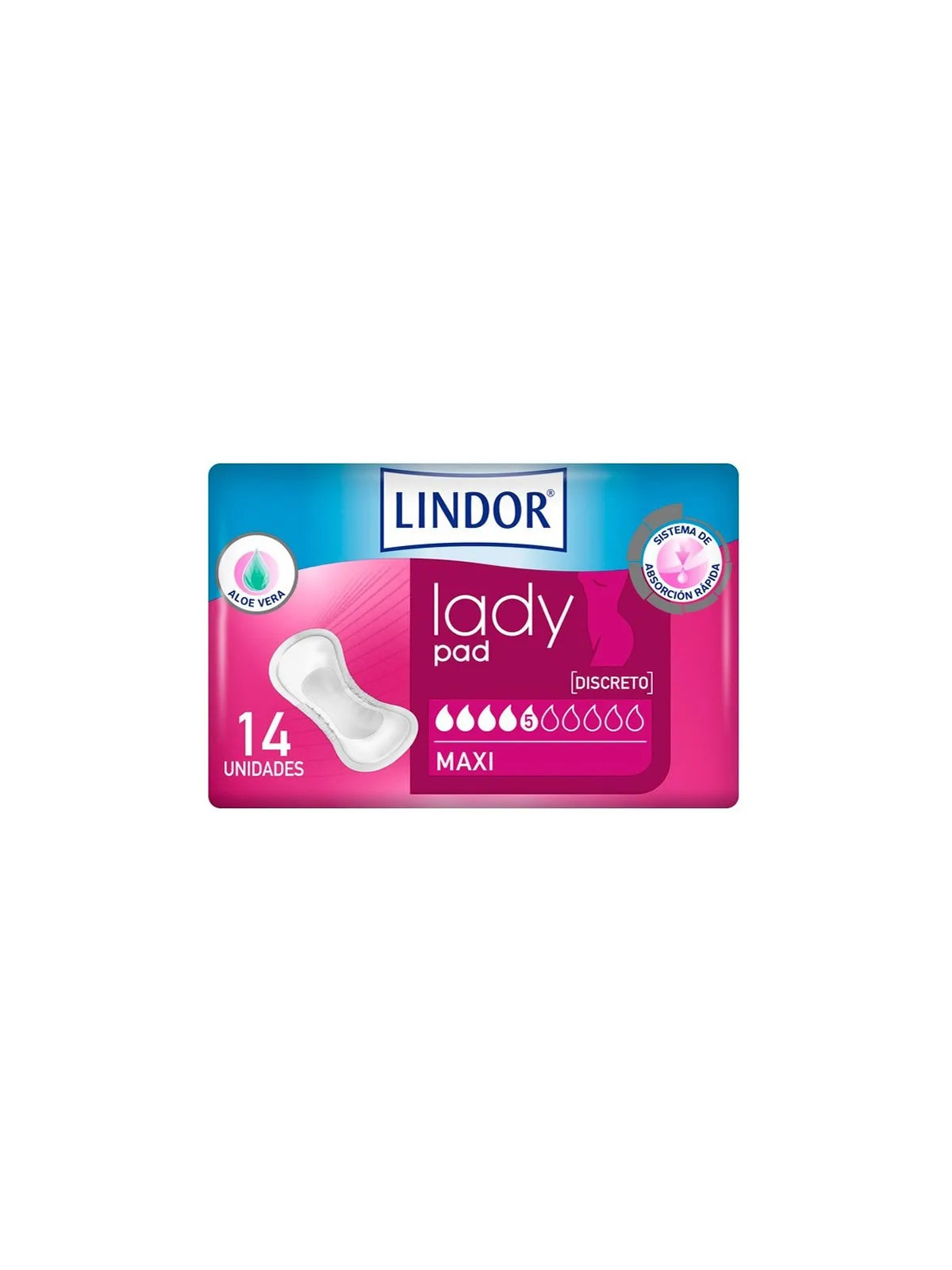Lindor MoliMed Maxi Protections Anatomiques Incontinence Légère 660ml 14 Pièces