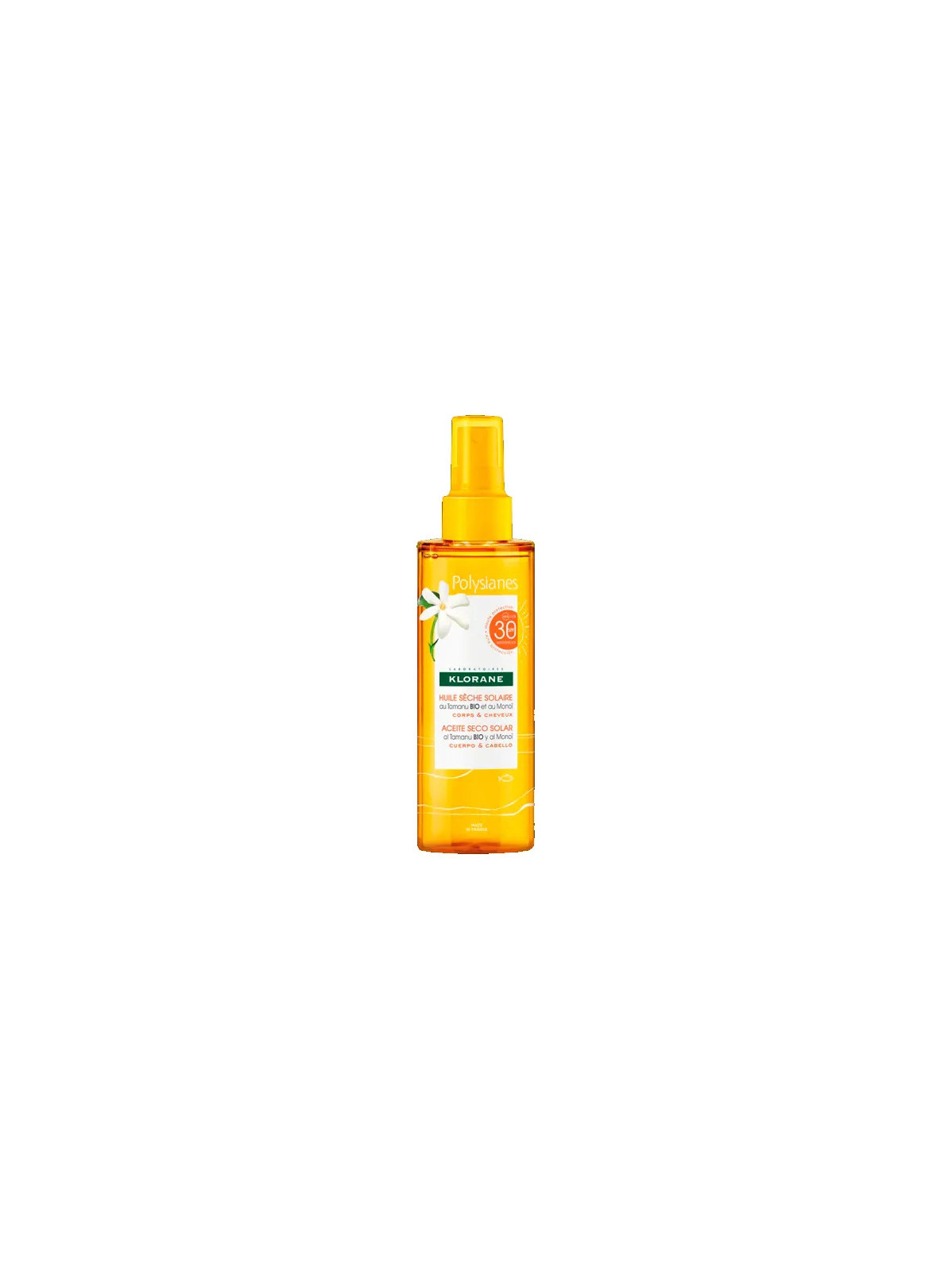 Klorane Huile de Protection Solaire au Tamanu et au Monoï 100ml