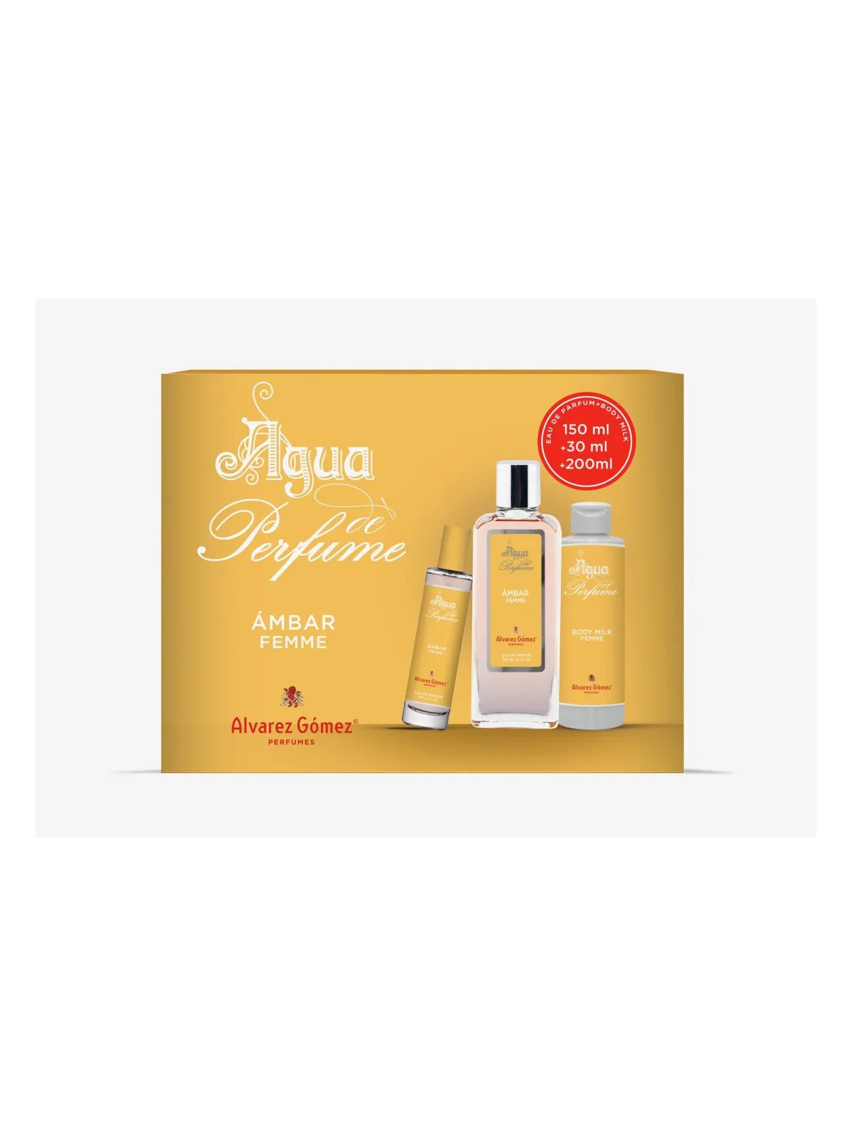Alvarez Gómez Ambar Coffret Eau de Parfum 150ml + Lait Corps 200ml + Mini EdP 30ml