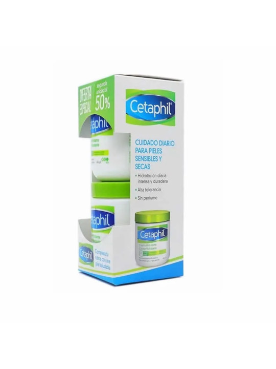Cetaphil Crème Hydratante Peaux Sensibles et Sèches 2x453g