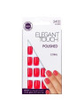Elegant Touch Core Colour Faux Ongles avec Colle Squoval Noir Minuit 24 Unités