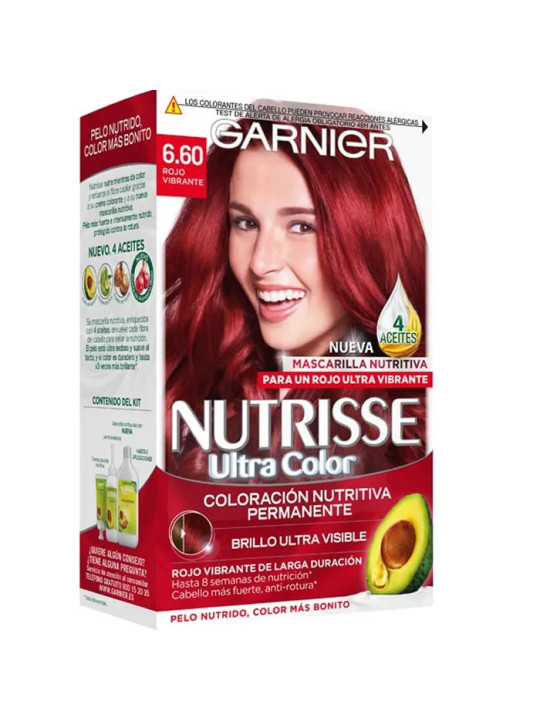 Garnier Nutrisse Coloration Permanente 6.60 Rouge Intense