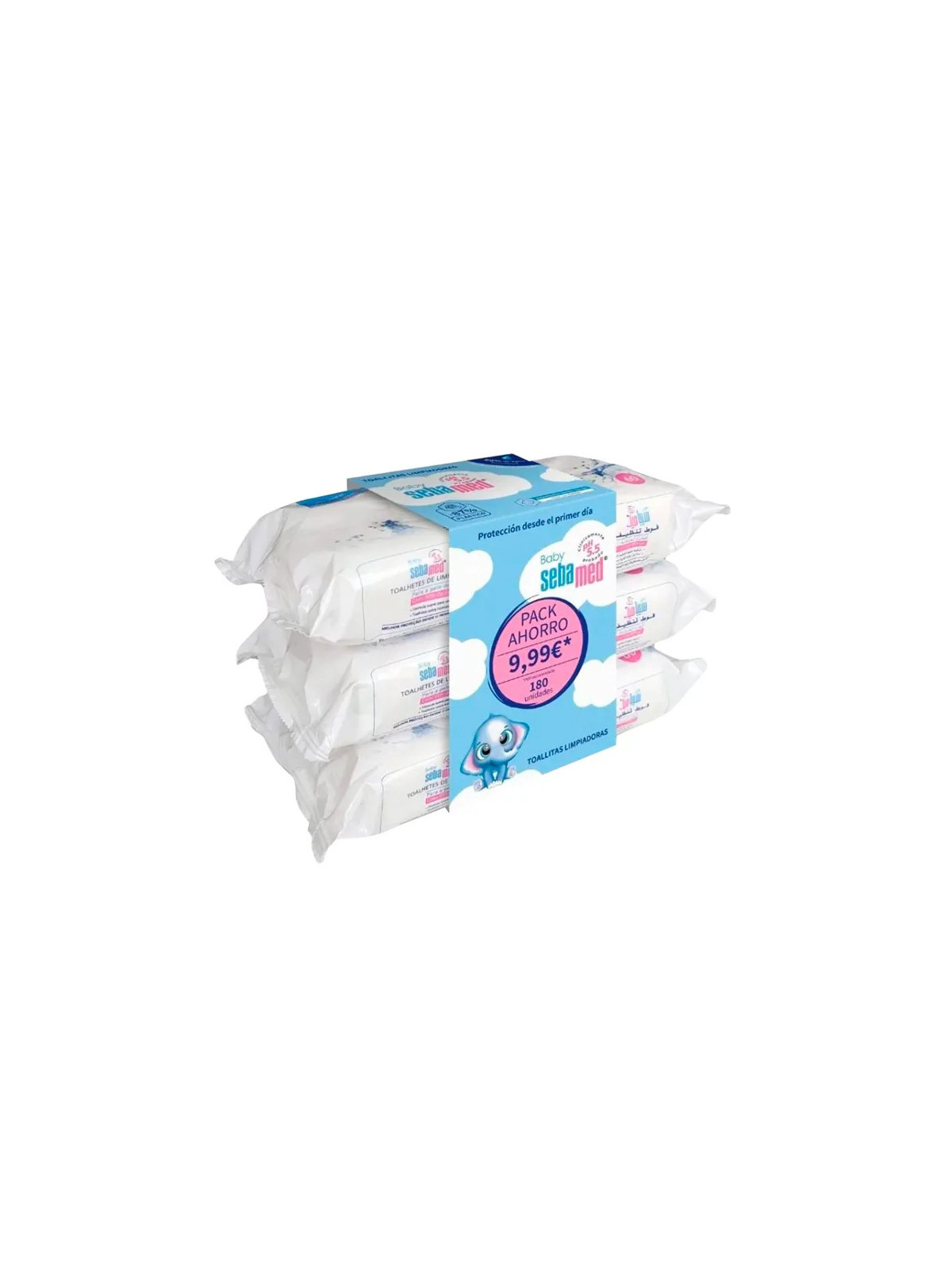 Sebamed Lingettes Nettoyantes pour Bébés Lot 3x60 unités